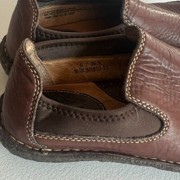 Born Shoes Womens 36.5 6 M Fine Tree Slip On Chelsea Loafer W6810 Brown Leather - Picture 12 of 13
